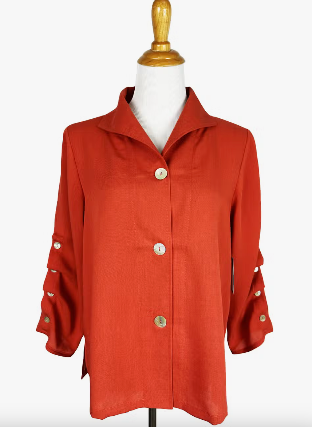 Fridaze AA47 - Ripple Tide Linen Sailor Jacket - PAPRIKA