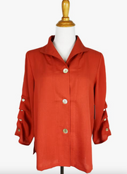 Fridaze AA47 - Ripple Tide Linen Sailor Jacket - PAPRIKA