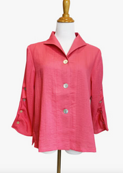 Fridaze AA47 - Ripple Tide Linen Sailor Jacket - PASSION FLOWER