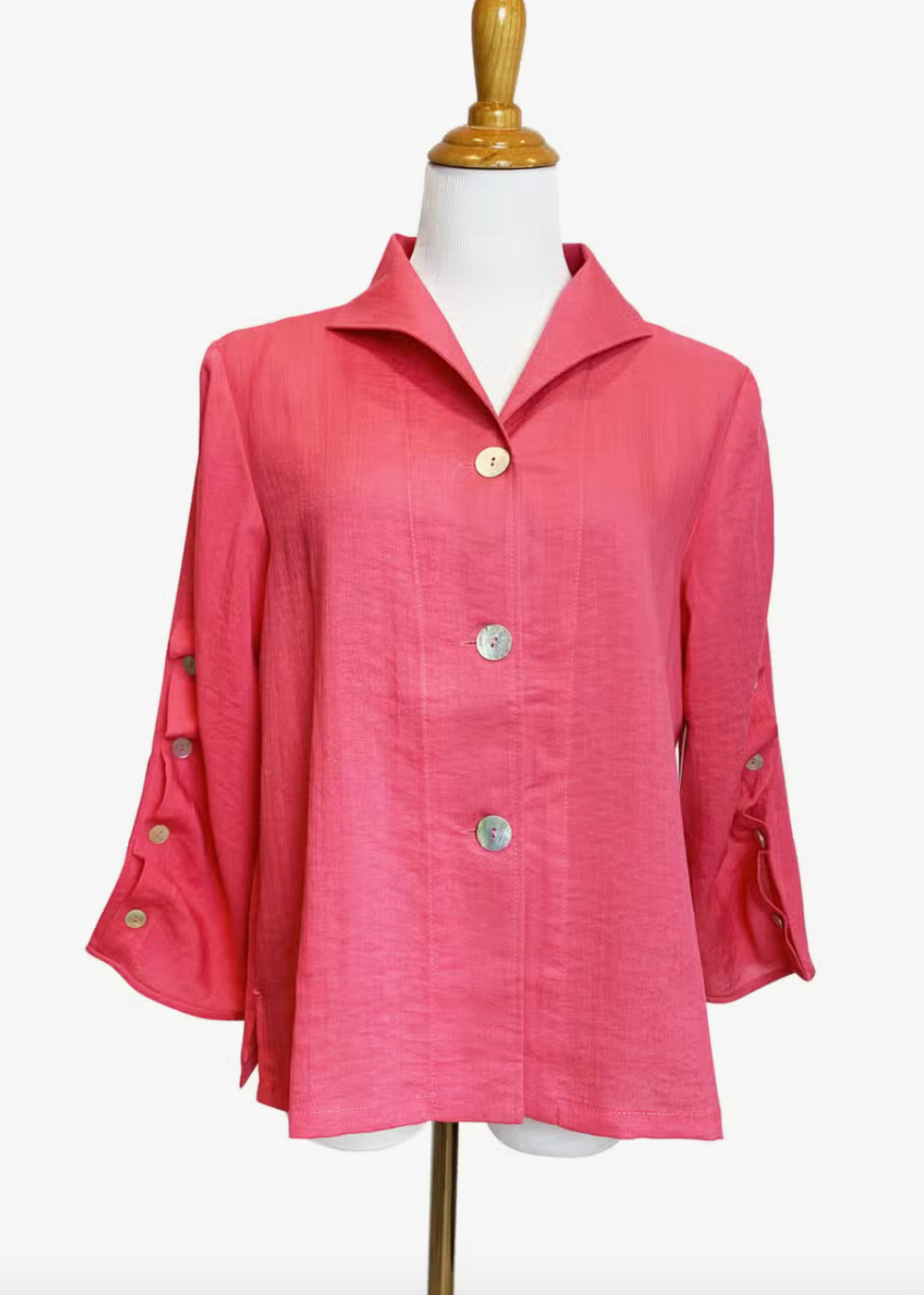 Fridaze AA47 - Ripple Tide Linen Sailor Jacket - PASSION FLOWER