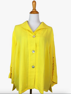 Fridaze AA47 - Ripple Tide Linen Sailor Jacket - DAFFODIL