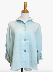 Fridaze AA47 - Ripple Tide Linen Sailor Jacket - SEAGLASS