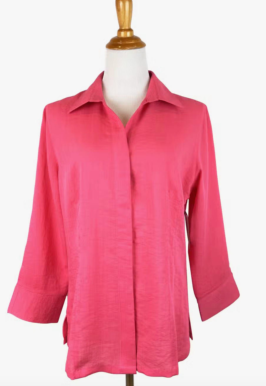 Fridaze AA265 - Diana Linen Shirt - PASSION FLOWER
