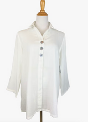 Fridaze AA366 Juilanne Linnen Blouse  - WHITE