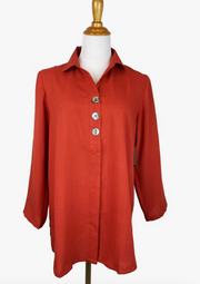 Fridaze AA366 Juilanne Linnen Blouse  - PAPRIKA
