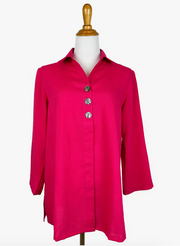 Fridaze AA366 Juilanne Linnen Blouse  - STRAWBERYY