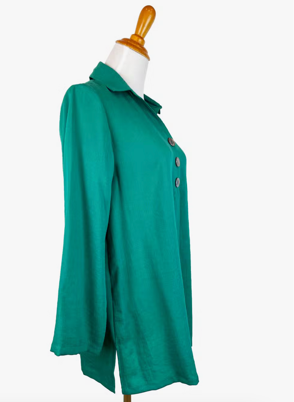 Fridaze AA366 Juilanne Linnen Blouse  - EVERGREEN