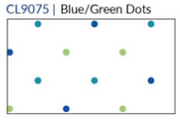 Fridaze AA218- Side Button Zippered Linen Tunic - BLUE/GREEN DOTS