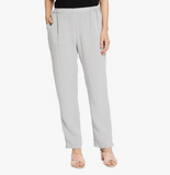 Fridaze AAPT21- Flat Front Tapered Leg Linen Pant - PEBBLE