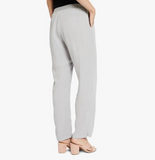 Fridaze AAPT21- Flat Front Tapered Leg Linen Pant - PEBBLE