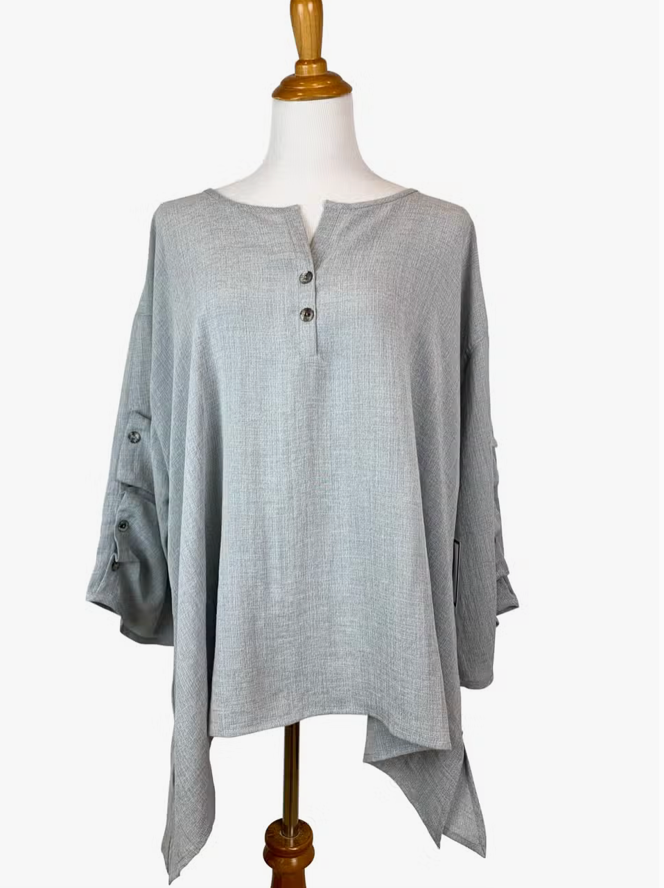 Fridaze AA36- Ripple Tide Linen Pullover- PEBBLE