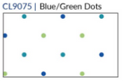 Fridaze AA85- Horn Button Linen Short Jacket- BLUE/GREEN DOTS