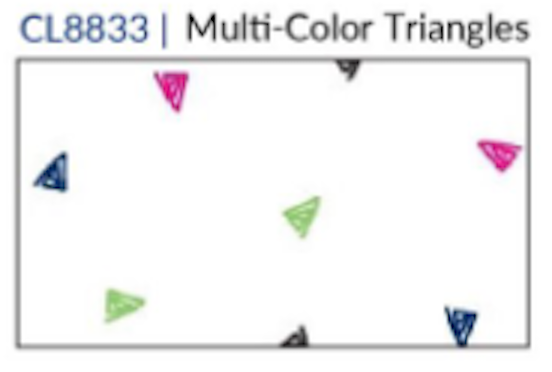 Fridaze AA267- Scoop Pocket Linen Shirt- MULTI-COLOR TRIANGLES
