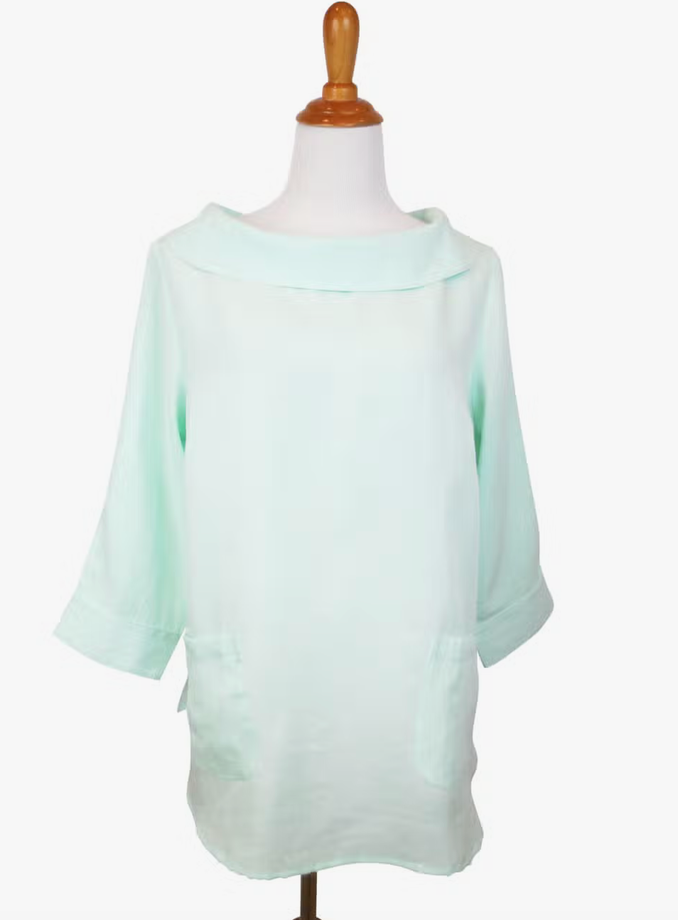 Fridaze AA272- Boat Neck Linen Pullover - HONEYDEW