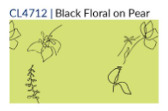 Fridaze AA272- Boat Neck Linen Pullover - BLACK FLORAL ON PEAR