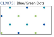 Fridaze AA272- Boat Neck Linen Pullover - BLUE/GREEN DOTS