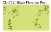 Fridaze AA344- Bonnie Linen Pullover - BLACK FLORAL ON PEAR