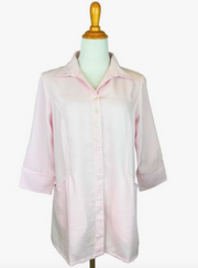 Fridaze AA267- Scoop Pocket Linen Shirt- PETAL