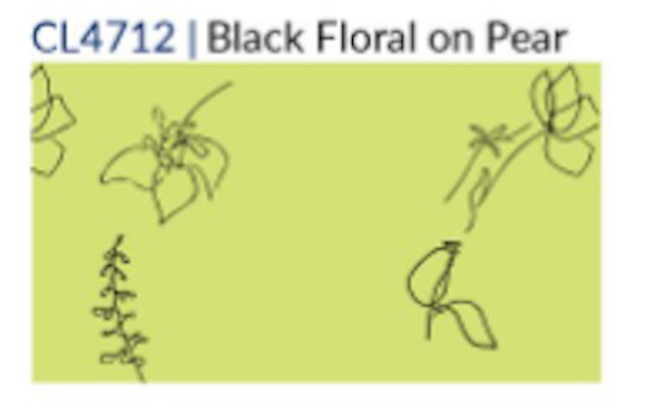 Fridaze AA267- Scoop Pocket Linen Shirt- BLACK FLORAL ON PEAR
