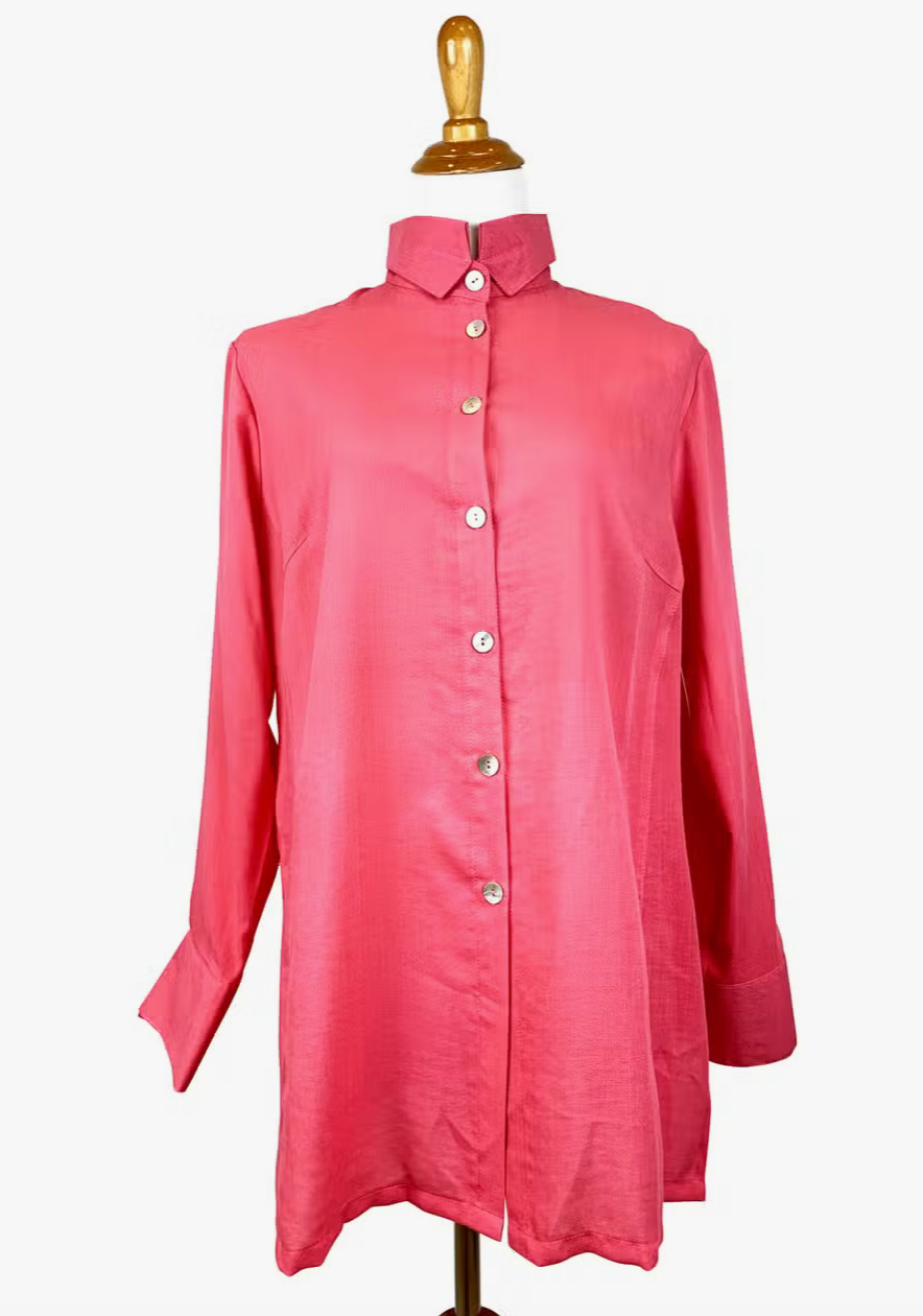 Fridaze AA147 - Marley's Linen Shirt - STRAWBERRY