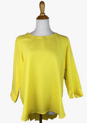 Fridaze AA210 - Anastasia Linen Pullover with Pleated Back - MARIGOLD