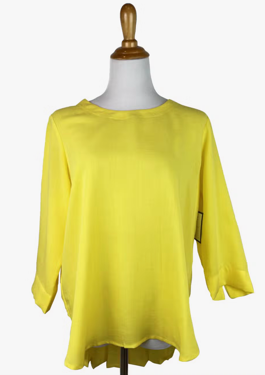 Fridaze AA210 - Anastasia Linen Pullover with Pleated Back - MARIGOLD