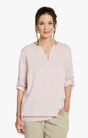 Fridaze AA300 - Olivia Pullover Linen Blouse - PETAL
