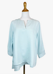 Fridaze AA300 - Olivia Pullover Linen Blouse - SEAGLASS