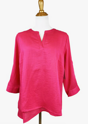 Fridaze AA300 - Olivia Pullover Linen Blouse - STRAWBERRY
