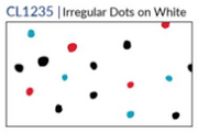 Fridaze AA08 - Three Quarters Linen - IRREGULAR DOTS ON WHITE
