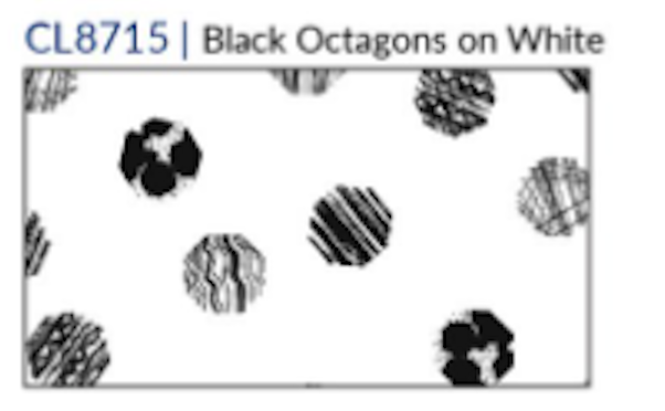 Fridaze AA08 - Three Quarters Linen - BLACK OCTAGONS ON WHITE