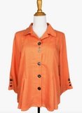 Fridaze AA392- Nadine Linen Blouse - MANDARIN