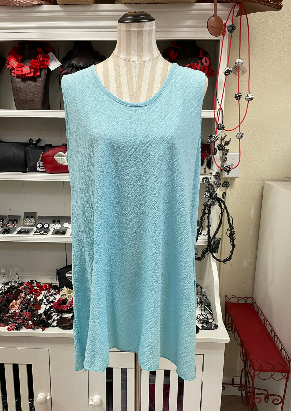 MOONLIGHT Solid Pale Blue Shell Tank - 306 NP