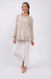 Fridaze AA344- Bonnie Linen Pullover - SAND