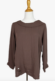 Fridaze AA344- Bonnie Linen Pullover - ESPRESSO