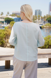 Fridaze AA386- Isla Pullover Linen Shirt - SEAGLASS