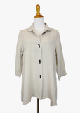 Fridaze AA73- Linen Swing Jacket w/ Horn Buttons - SAND