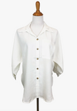 Fridaze AA22- Boyfriend Linen Shirt - WHITE