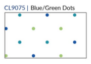 Fridaze AA68- Pleated Front Linen Tunic - BLUE/GREEN DOTS