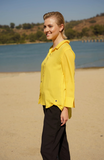 Fridaze AA375- Elle Linen Blouse - DAFFODIL