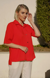 Fridaze AA367- Claire Linen Blouse - PAPRIKA