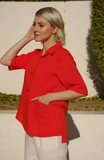 Fridaze AA367- Claire Linen Blouse - PAPRIKA