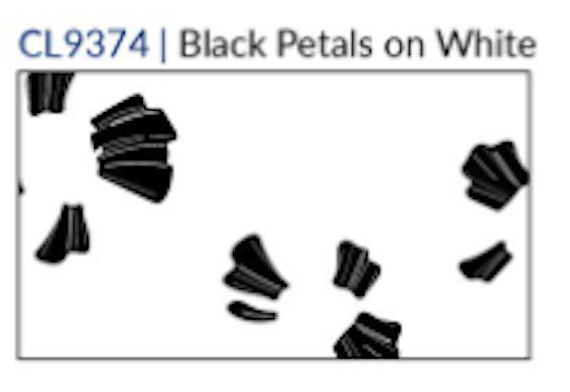 Fridaze AA206 - Front/Back Pleat Linen Tunic - BLACK PETALS ON WHITE