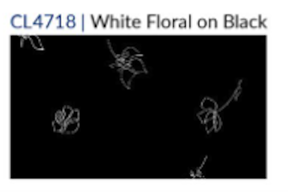 Fridaze AA224 - Veronica Button-Up Linen Blouse - WHITE FLORAL ON BLACK