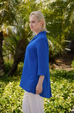 Fridaze AA329- Gwen Linen Swing Jacket - MEDITERRANEAN