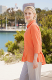 Fridaze AA224 - Veronica Button-Up Linen Blouse - MANDARIN