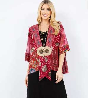 Sterling Style Frog Closure Jacket - 5841J CHERRY
