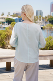 Fridaze AA386 - Isla Pullover Linen Shirt - SEAGLASS