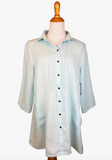 Fridaze AA206 - Front/Back Pleat Linen Tunic - SEAGLASS