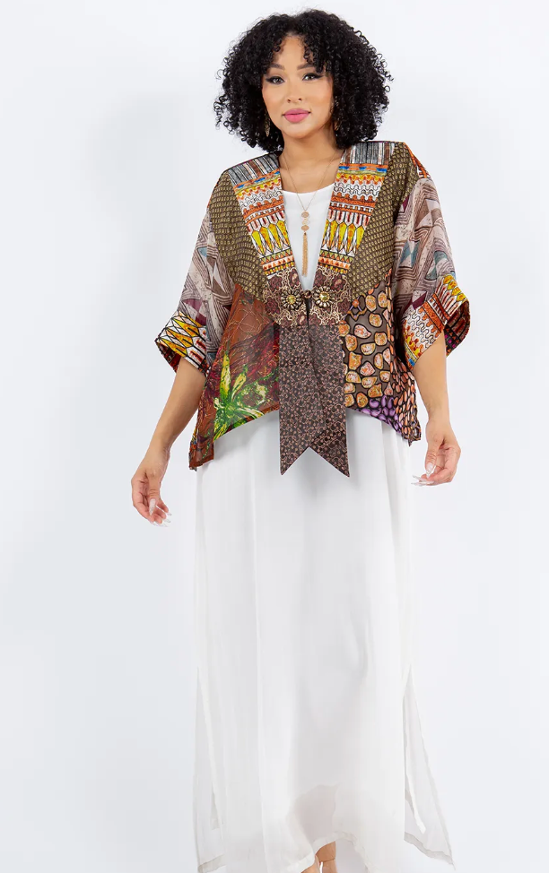 Sterling Style Frog Closure Jacket - 5796J CHESTNUT